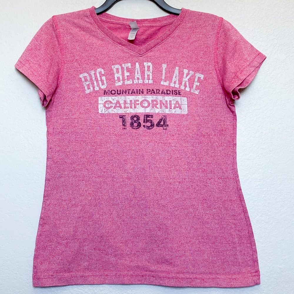 Pink Big Bear Lake T-shirt